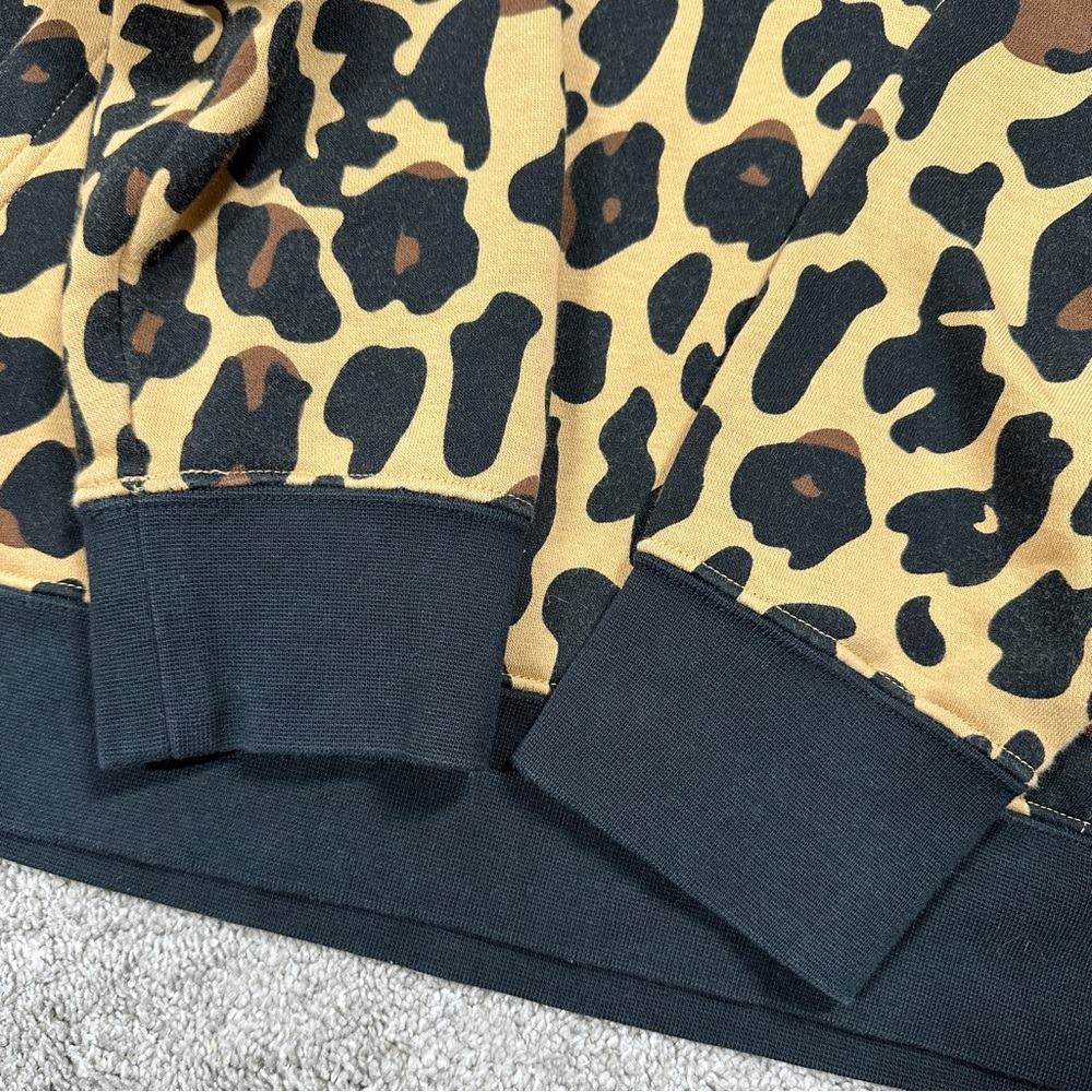 SOLD | Nike Men’s Sportswear Club Fleece Leopard Print Brown Pullover Hoodie XL - Picture 10 of 15